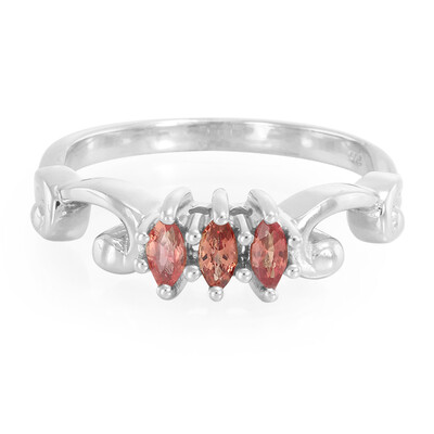 Bague pour homme en argent et Rubis rouge du soir