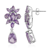 Boucles d'oreilles en argent et Améthyste