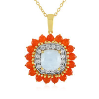 Collier en argent et Aigue-marine