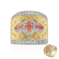 Bague en argent et Saphir Padparadscha (Dallas Prince Designs)
