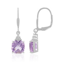 Boucles d'oreilles en argent et Améthyste