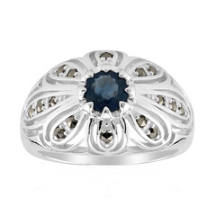 Bague en argent et Saphir bleu (Annette classic)
