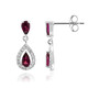 Boucles d'oreilles en argent et Grenat Rhodolite