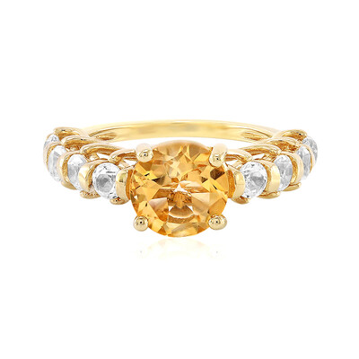 Bague en argent et Citrine