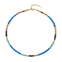 Collier en argent et Saphir bleu de Madagascar (Riya)