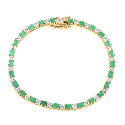 Bracelet en argent et Emeraude de Socoto