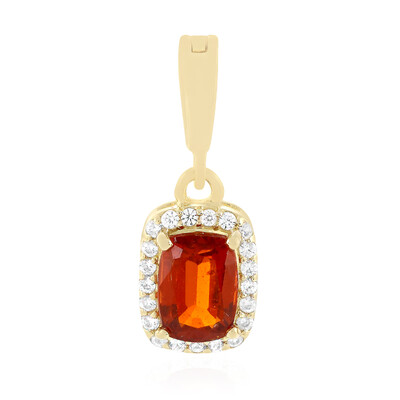 Pendentif en or et Kyanite orange de Tanzanie