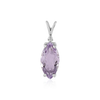 Pendentif en argent et Améthyste Rose de France