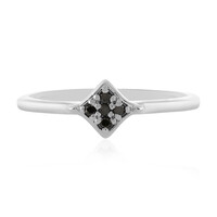 Bague en argent et Diamant noir