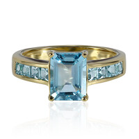 Bague en argent et Topaze bleu ciel