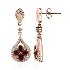 Boucles d'oreilles en argent et Grenat