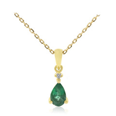 Collier en or et Emeraude de Zambie AAA