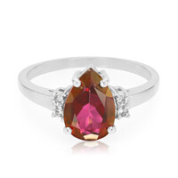 Bague en argent et Topaze Cerise