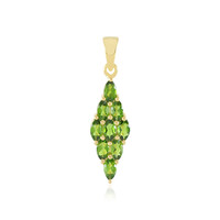 Pendentif en argent et Diopside de Russie