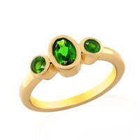 Bague en argent et Diopside de Russie