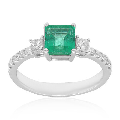 Bague en or et Emeraude de Zambie AAA (CIRARI)