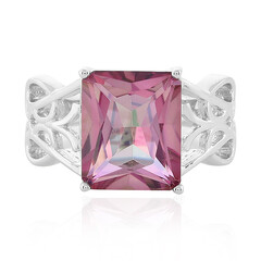 Bague en argent et Quartz rouge orient