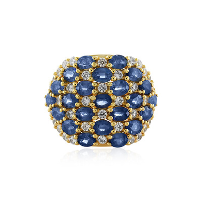 Bague en argent et Saphir bleu