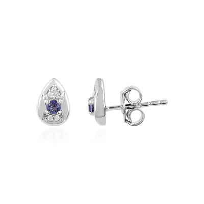 Boucles d'oreilles en argent et Iolite