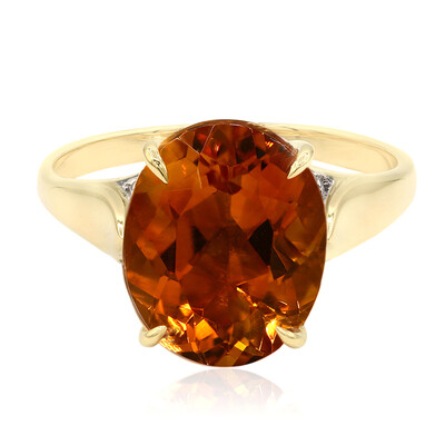 Bague en or et Citrine mandarine
