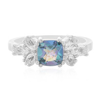 Bague en argent et Quartz océan
