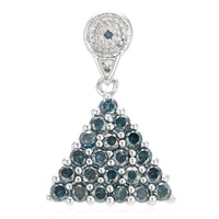 Pendentif en argent et Diamant fantaisie