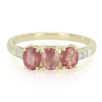 Bague en or et Saphir Padparadscha non chauffé