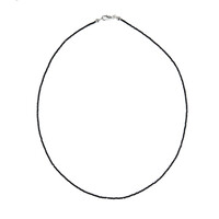 Collier en argent et Spinelle noir