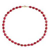 Collier en argent et Quartz rouge