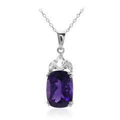 Collier en argent et Améthyste de Zambie