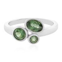 Bague en argent et Apatite chromifère