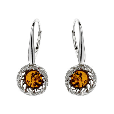 Boucles d'oreilles en argent et Ambre baltique (dagen)