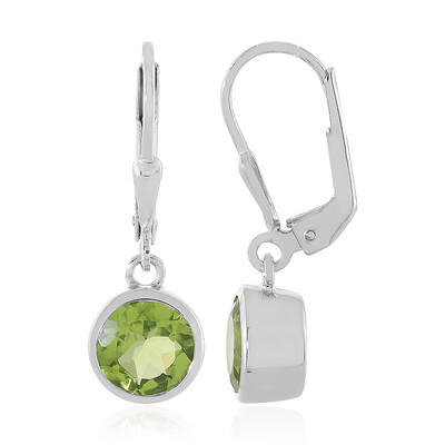 Boucles d'oreilles en argent et Péridot