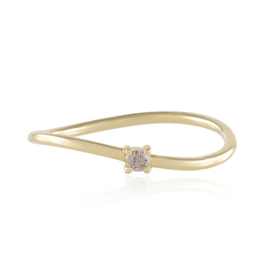 Bague en or et Diamant champagne SI2