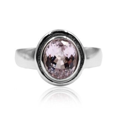 Bague en argent et Kunzite du Brésil