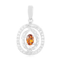 Pendentif en argent et Grenat Hessonite