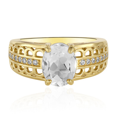 Bague en argent et Topaze blanche