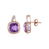 Boucles d'oreilles en argent et Améthyste