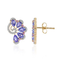 Boucles d'oreilles en or et Tanzanite