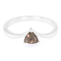 Bague en argent et Quartz fumé