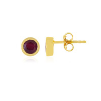 Boucles d'oreilles en argent et Rubis