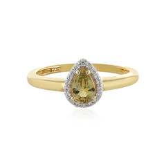 Bague en or et Tanzanite jaune