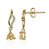 Boucles d'oreilles en argent et Citrine