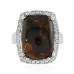 Bague en argent et Pietersite dorée