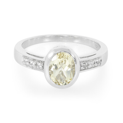 Bague en argent et Béryl jaune