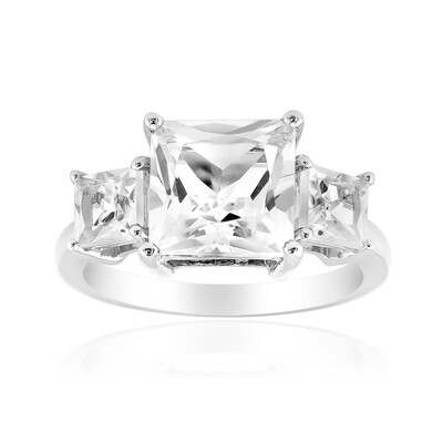 Bague en argent et Topaze blanche