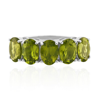 Bague en argent et Péridot de Birmanie