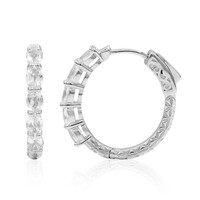 Boucles d'oreilles en argent et Topaze blanche