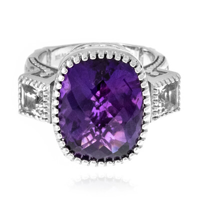 Bague en argent et Améthyste de Zambie (Dallas Prince Designs)