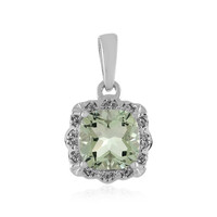 Pendentif en argent et Améthyste verte